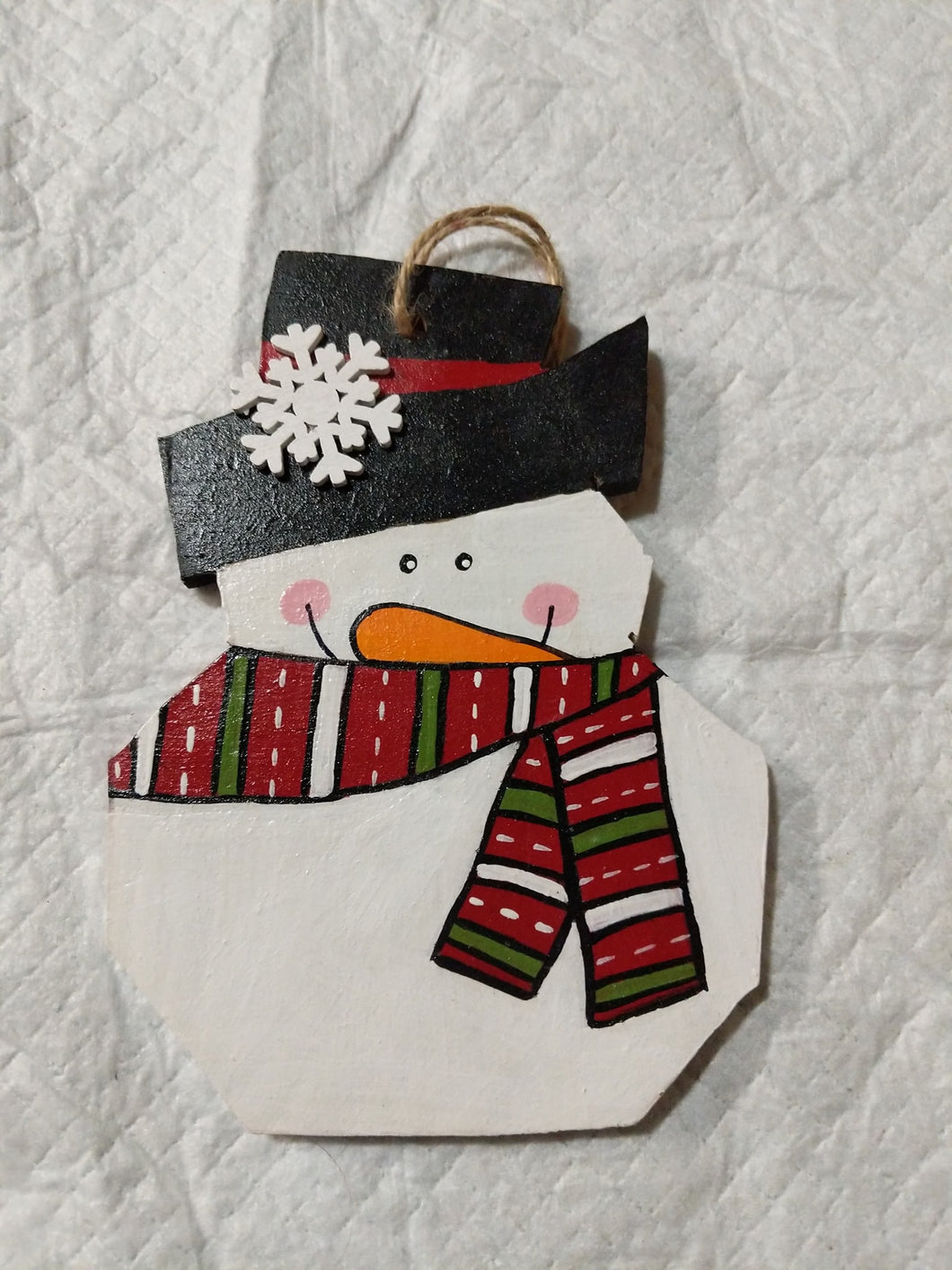Ornement de bois BONHOMME DE NEIGE