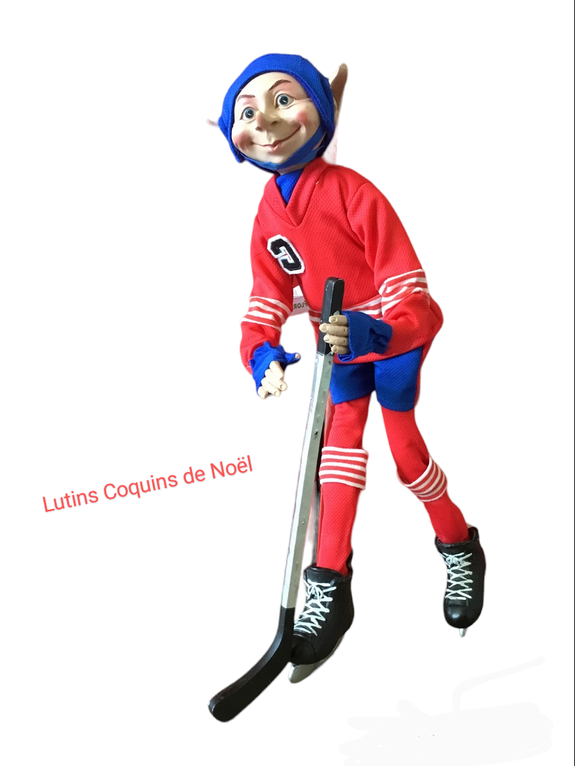 Lutin Hockey Rouge & Bleu Floridus elf